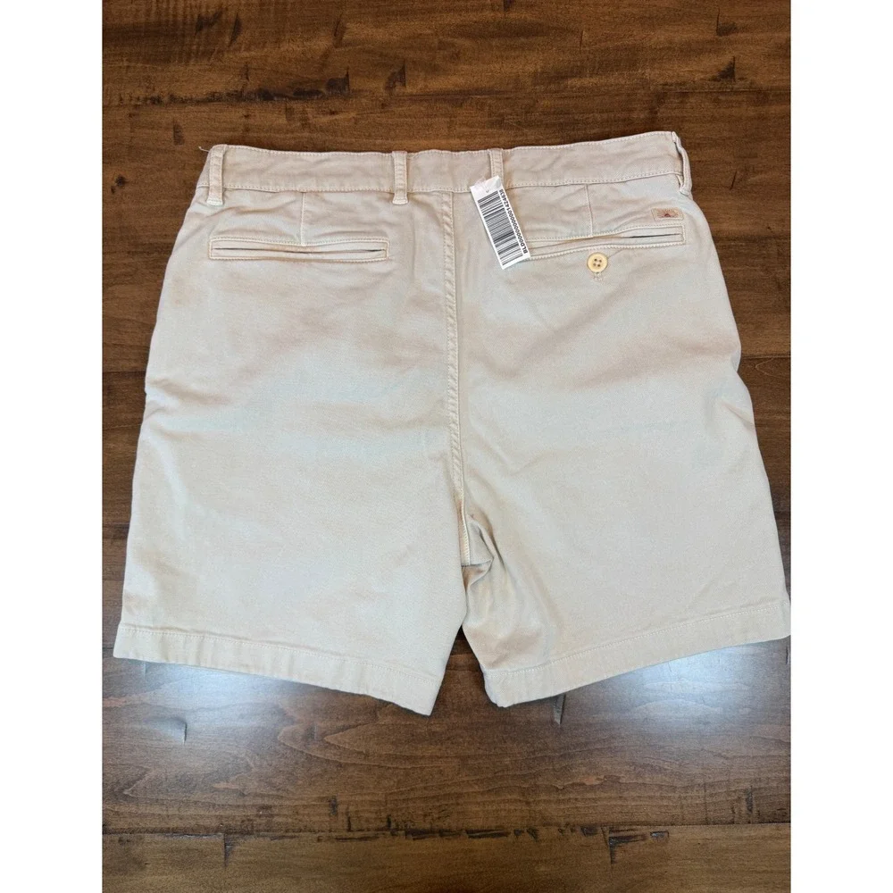 Faherty Coastline Premium Chino Shorts Mens 31 Tailored Fit Khaki Tan Twill